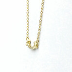 Tiffany & Co. // 18k Yellow Gold T Smile Micro Diamond Necklace // 15.94"-17.91" // Store Display