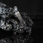 Duxot Accelero Stainless Steel + Sandy Silver Meteorite Bracelet // 9.1"