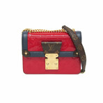 Louis Vuitton Vernis + Monogram Leather + Epi Leather Shoulder Bag // Brown + Navy + Red