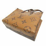 Louis Vuitton Reversible Monogram Leather Shoulder Tote Bag // Monogram Beige + Monogram Brown