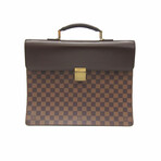 Louis Vuitton Damier Leather + Canvas Briefcase I // Ebene