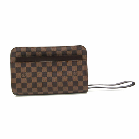 Louis Vuitton Damier Leather + Canvas Saint Louis Clutch Bag // Ebene