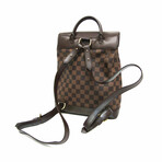 Louis Vuitton Damier Leather + Canvas Backpack // Ebene