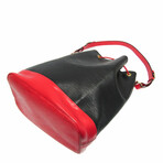 Louis Vuitton Epi Leather Shoulder Bucket Bag // Castilian Red + Noir