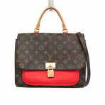 Louis Vuitton Monogram Leather Crossbody Handbag // Coquelicots + Monogram Brown