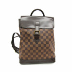 Louis Vuitton Damier Leather + Canvas Backpack I // Ebene