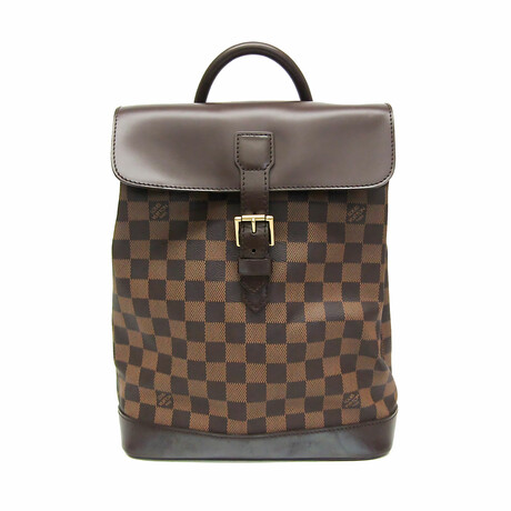 Louis Vuitton Damier Leather + Canvas Backpack // Ebene