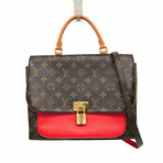 Louis Vuitton Monogram Leather Crossbody Handbag I // Coquelicots + Monogram Brown