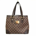 Louis Vuitton Damier Leather + Canvas Handbag // Ebene