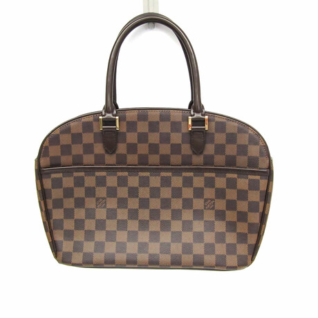 Louis Vuitton Damier Leather + Canvas Bowling Handbag // Ebene