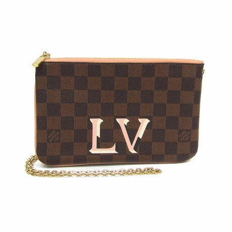 Louis Vuitton Damier Leather + Canvas Shoulder Bag // Ebene + Rose Ballerine