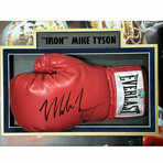 Mike Tyson Autographed Boxing Glove Framed Shadowbox Collage