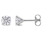 1ct TW Lab-Grown Diamond Martini-Style Solitaire Stud Earrings // 14k White Gold