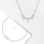 5/8ct TW Lab-Grown Diamond 5-Stone Necklace // 14k White Gold // 17 in