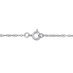 3/8ct TW Lab-Grown Diamond Halo Necklace // 14k White Gold // 17 in