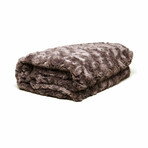 Contempo Cuddle Fur Throw // Charcoal (50"L x 65"W)