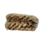 Leopard Faux Fur Throw // Gold