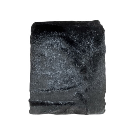 Mink Luxe Faux Fur Throw // Black (50x65)