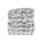 Sharpei Cuddle Fur Throw // Silver (50"L x 65"W)