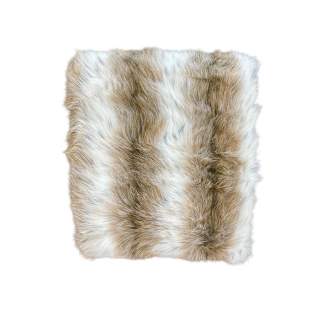 Wolf Faux Fur Throw // Snow