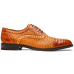 John // Caiman & Calf Leather Oxford Shoes // Brandy (US: 7)