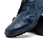 Kratos // Caiman Leather Sneakers // Navy (US: 7)