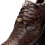 Kratos // Caiman Leather Sneakers // Brown (US: 8.5)