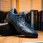 Kratos // Caiman Leather Sneakers // Navy (US: 7)