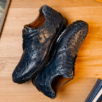 Kratos // Caiman Leather Sneakers // Navy (US: 7)