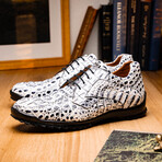 Kratos // Caiman Leather Sneakers // Newspaper (US: 9.5)