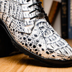 Kratos // Caiman Leather Sneakers // Newspaper (US: 9.5)