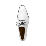 Fitipaldi // Alligator Leather Derby Shoes // White (US: 9)