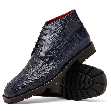 Martinelli // Caiman Leather Chukka Boot // Navy (US: 7)