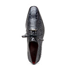 Fitipaldi // Alligator Leather Derby Shoes // Rustic Gray (US: 7)