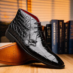 Pietro // Alligator Leather Chukka Boot // Black (US: 7)