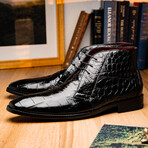 Pietro // Alligator Leather Chukka Boot // Black (US: 7)