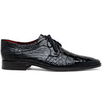 Fitipaldi // Alligator Leather Derby Shoes // Black (US: 9.5)