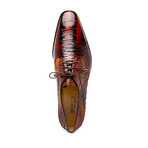 Fitipaldi // Alligator Leather Derby Shoes // Rustic Cognac (US: 8.5)