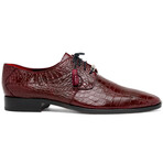 Fitipaldi // Alligator Leather Derby Shoes // Wine (US: 7.5)