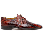 Fitipaldi // Alligator Leather Derby Shoes // Rustic Cognac (US: 8.5)