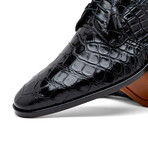 Fitipaldi // Alligator Leather Derby Shoes // Black (US: 9.5)