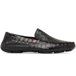 Remo // Caiman Leather Penny Loafers // Black (US: 8.5)