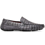 Remo // Caiman Leather Penny Loafers // Gray (US: 8)