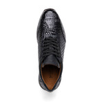 Roma // Caiman Woven Leather Sneaker // Black (US: 9.5)