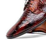 Fitipaldi // Alligator Leather Derby Shoes // Rustic Cognac (US: 8.5)