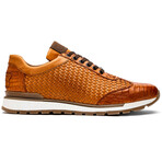 Roma // Caiman Woven Leather Sneaker // Brandy (US: 10)