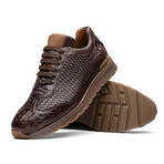 Roma // Caiman Woven Leather Sneaker // Brown (US: 10)