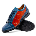 Cairo // Alligator Leather Sneakers // Blue Jean + Honey (US: 9)