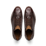 Roma // Caiman Woven Leather Sneaker // Brown (US: 10)