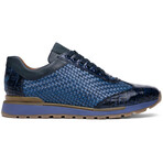 Roma // Caiman Woven Leather Sneaker // Navy (US: 7)